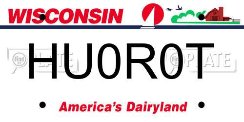 HU0R0T Wisconsin License Plate