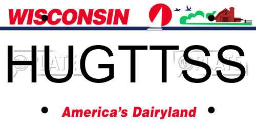 HUGTTSS Wisconsin License Plate