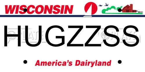 HUGZZSS Wisconsin License Plate