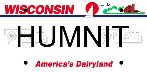 HUMNIT Wisconsin License Plate