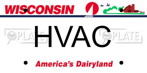 HVAC Wisconsin License Plate
