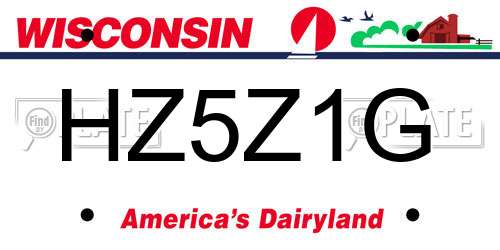 HZ5Z1G Wisconsin License Plate