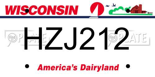 HZJ212 Wisconsin License Plate