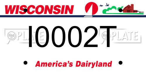 I0002T Wisconsin License Plate