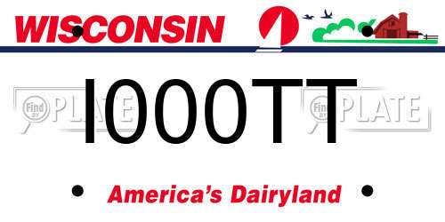 I000TT Wisconsin License Plate