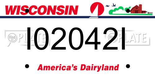 I02042I Wisconsin License Plate