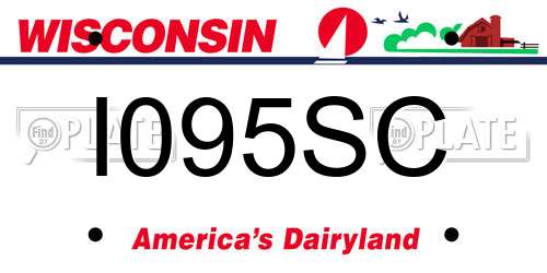 I095SC Wisconsin License Plate