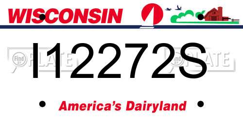 I12272S Wisconsin License Plate