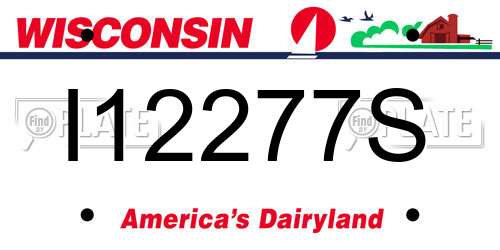 I12277S Wisconsin License Plate