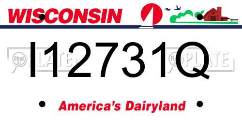 I12731Q Wisconsin License Plate