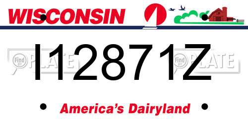 I12871Z Wisconsin License Plate