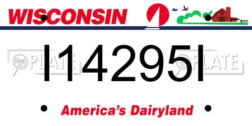I14295I Wisconsin License Plate