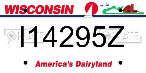 I14295Z Wisconsin License Plate