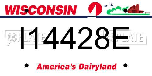 I14428E Wisconsin License Plate