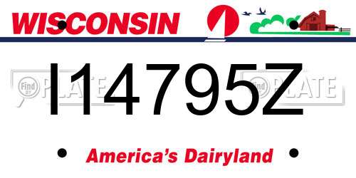 I14795Z Wisconsin License Plate