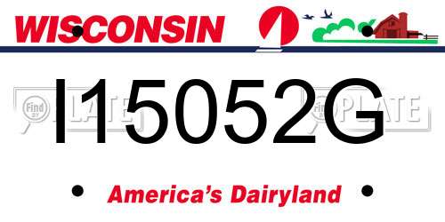 I15052G Wisconsin License Plate