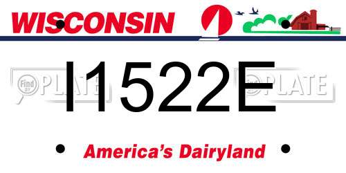 I1522E Wisconsin License Plate