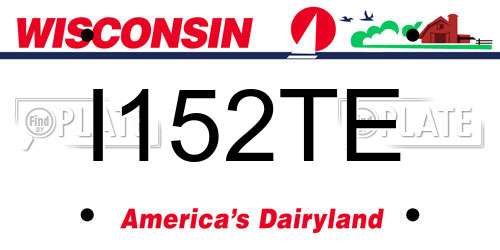 I152TE Wisconsin License Plate