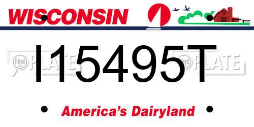 I15495T Wisconsin License Plate