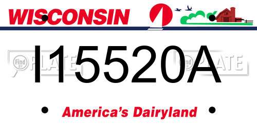 I15520A Wisconsin License Plate