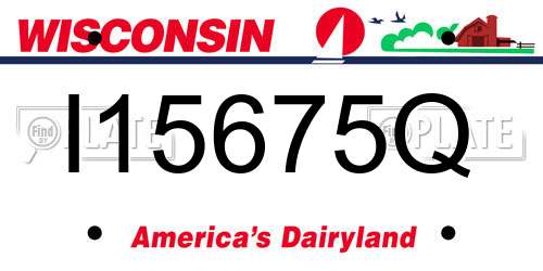 I15675Q Wisconsin License Plate