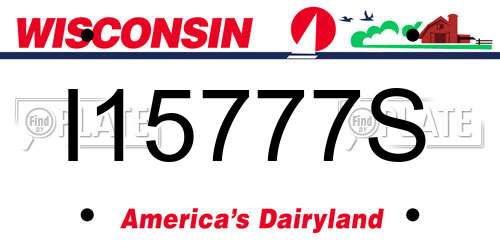 I15777S Wisconsin License Plate