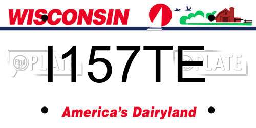 I157TE Wisconsin License Plate