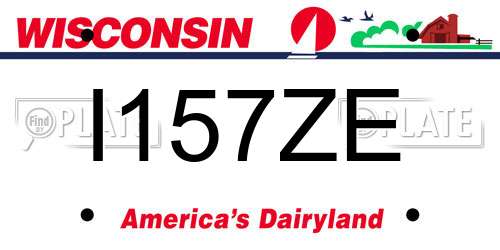 I157ZE Wisconsin License Plate