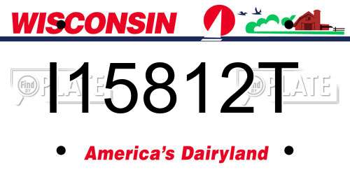 I15812T Wisconsin License Plate