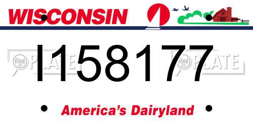I158177 Wisconsin License Plate