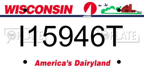 I15946T Wisconsin License Plate