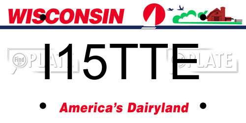 I15TTE Wisconsin License Plate