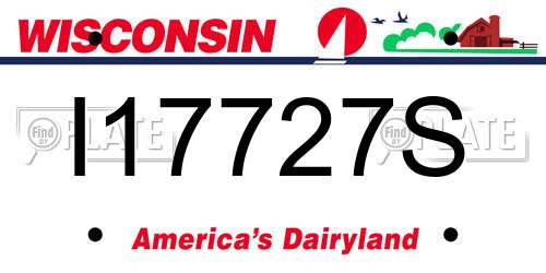 I17727S Wisconsin License Plate