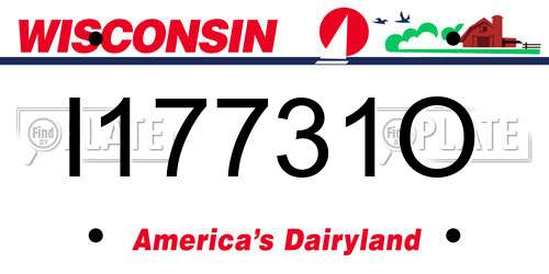 I17731O Wisconsin License Plate