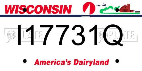 I17731Q Wisconsin License Plate