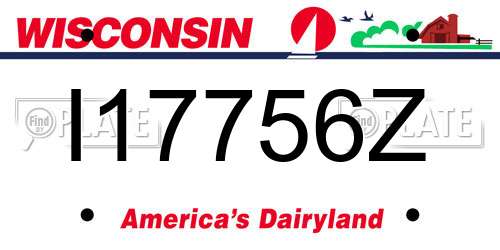 I17756Z Wisconsin License Plate