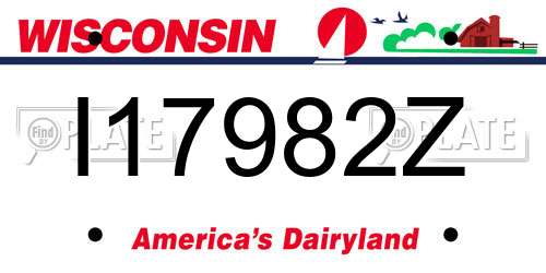 I17982Z Wisconsin License Plate