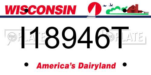 I18946T Wisconsin License Plate