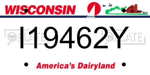 I19462Y Wisconsin License Plate