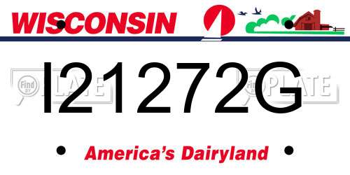 I21272G Wisconsin License Plate