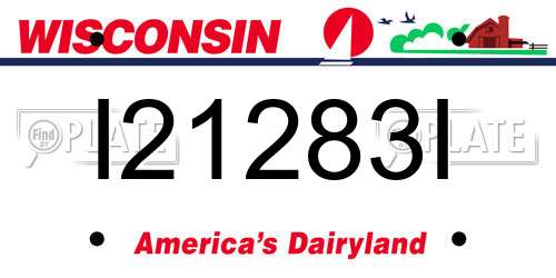 I21283I Wisconsin License Plate