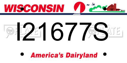 I21677S Wisconsin License Plate