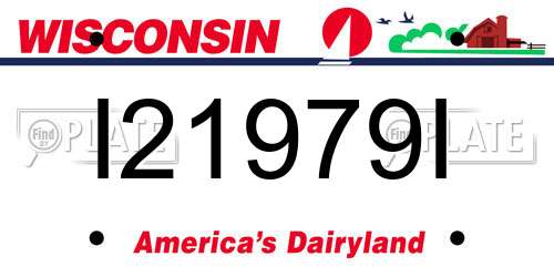 I21979I Wisconsin License Plate