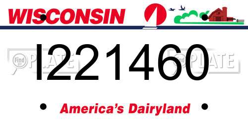I221460 Wisconsin License Plate
