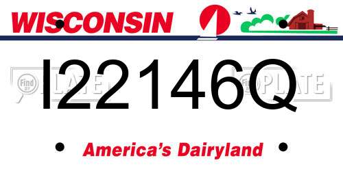 I22146Q Wisconsin License Plate