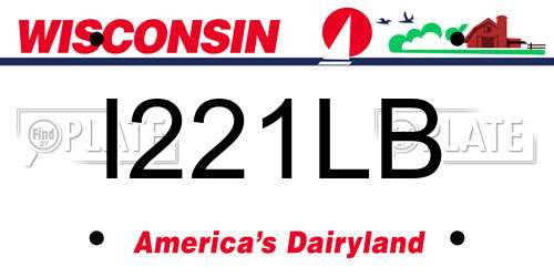 I221LB Wisconsin License Plate