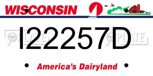 I22257D Wisconsin License Plate