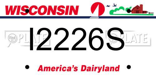 I2226S Wisconsin License Plate