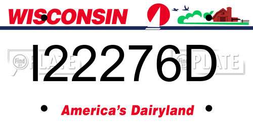 I22276D Wisconsin License Plate