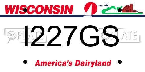 I227GS Wisconsin License Plate